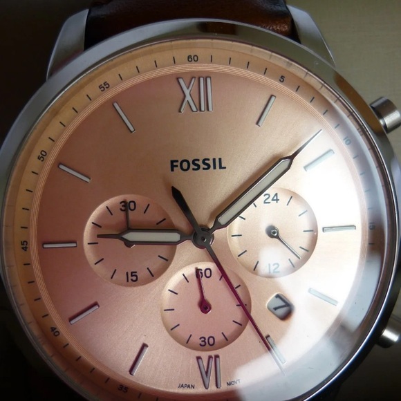 Gents Fossil Neutra Watch FS5982 Chapagne Rose Dial - Picture 5 of 13
